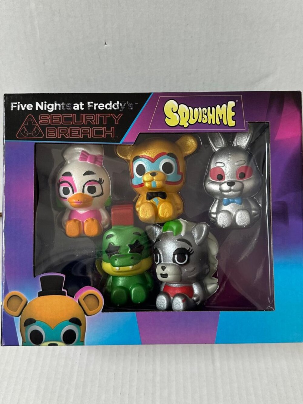 Five Nights at Freddy's" (FNAF) Security Breach SquishMe, set of 5 new